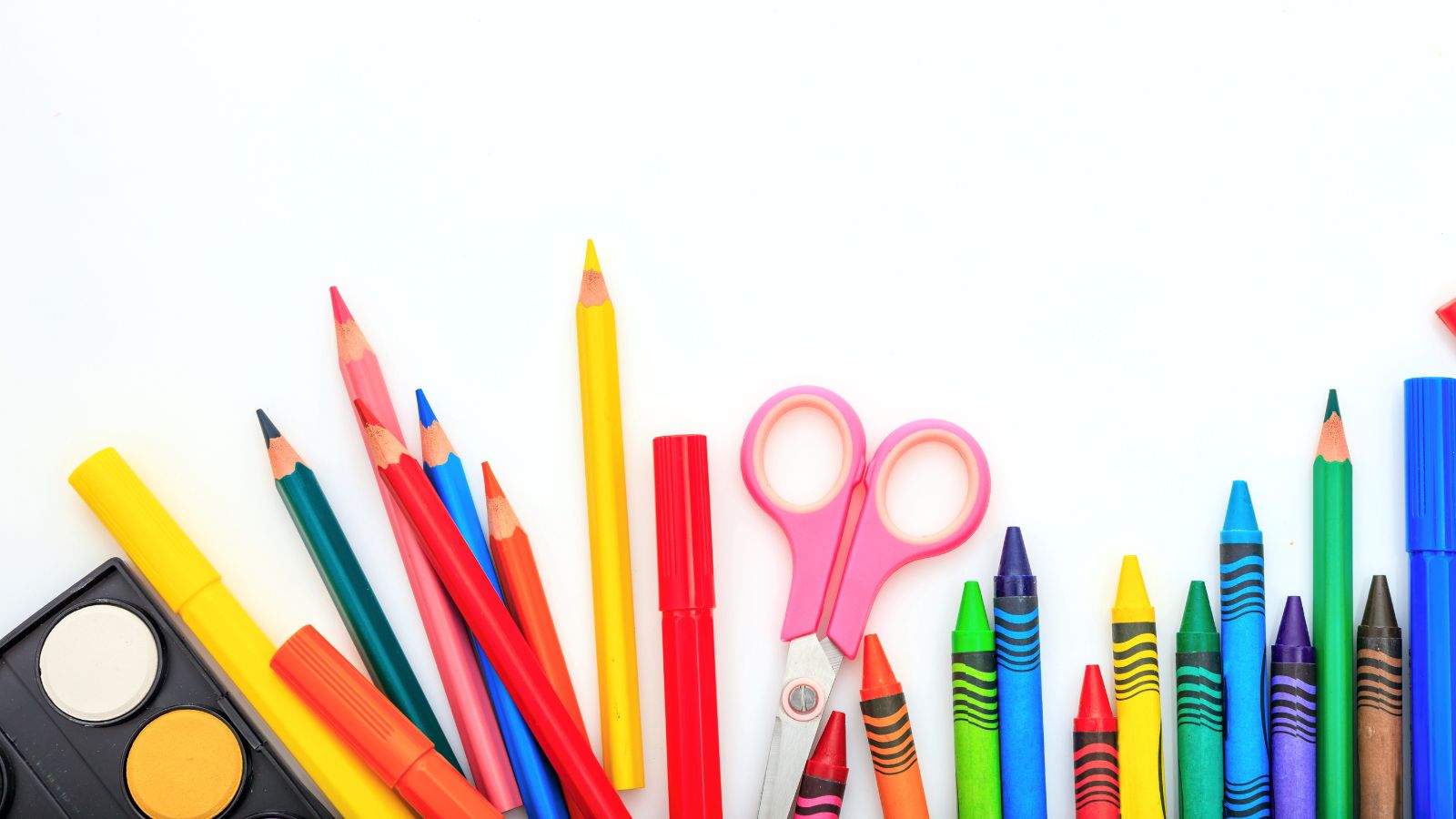 colouring pencils and crayons