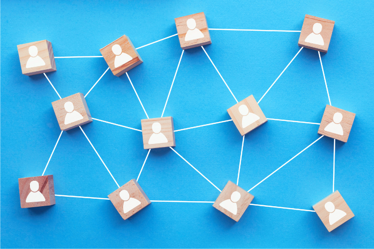 Wooden blocks connected with string