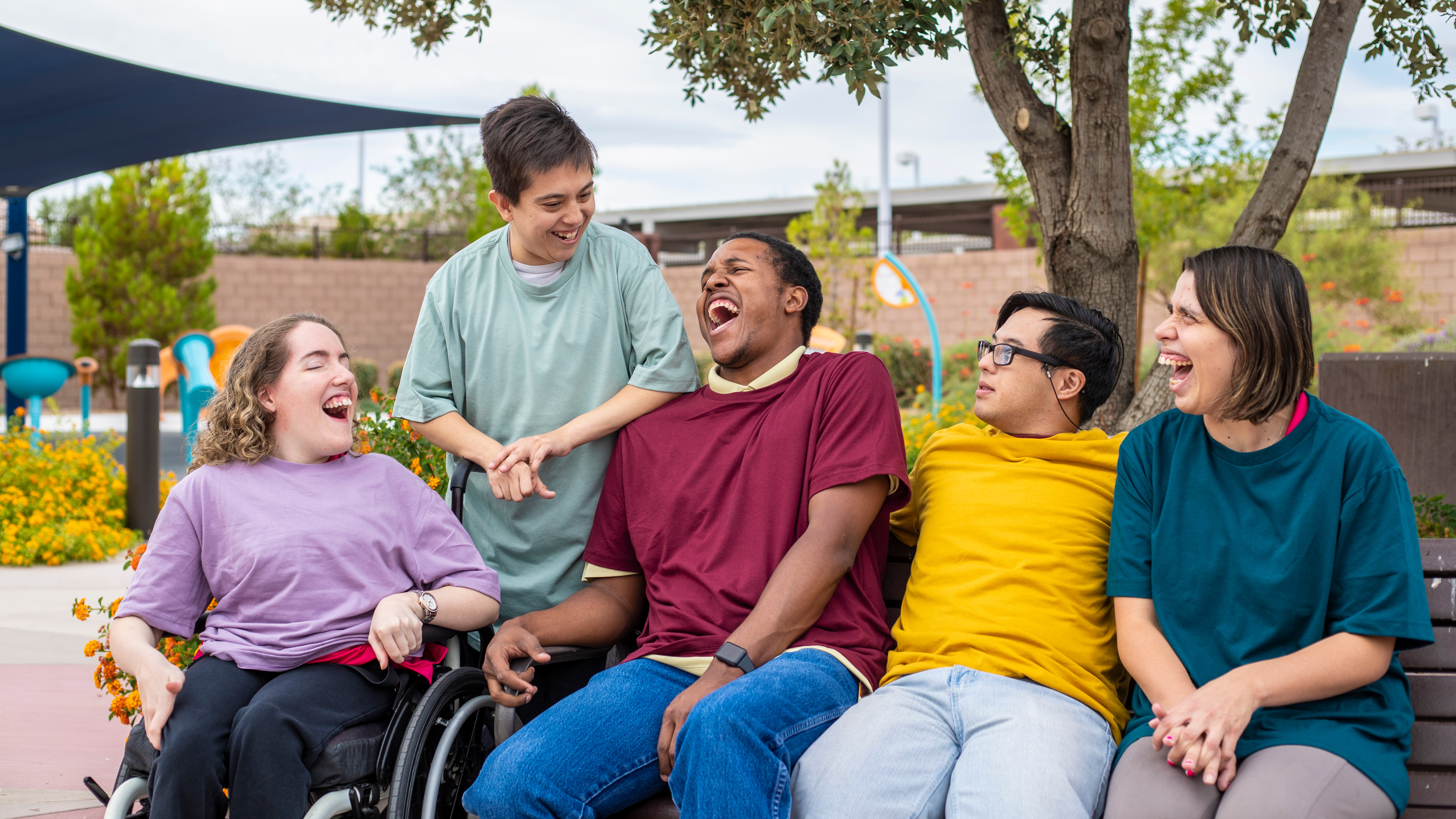 Group of young people with additional needs