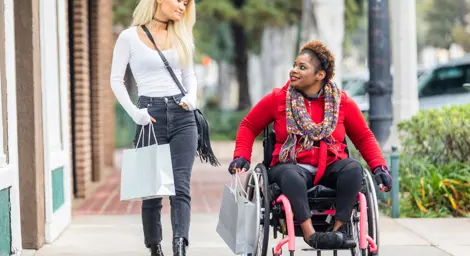 Two women shopping